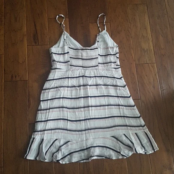 Guess Los Angeles Striped Tie Style Front Dress White/Navy/Pink Size XL - Picture 10 of 14